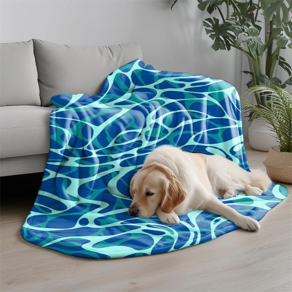 Abstract Pattern Blanket Microfiber Flannel Cover Blanket Bedroom Living Room Sofa Soft And Comfortable Home Decoration