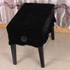 Pleuche Scaun Piano Taburet Husa Praf Instrumente Muzicale Accesorii Decorare(Negru)
