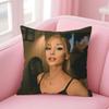 AAriana GrandeE Singer Cushion Cover Natural Linen Pillow Case DoubleSided Print Decorative Sofa Pillowcase Home Decor Gift