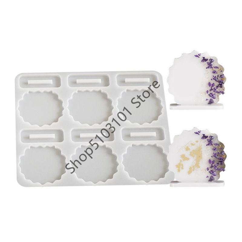 DIY Crystal Epoxy Resin Mold Mirror Jewelry Ornaments Flower Photo Frame Silicone Mold Home Desktop Decoration
