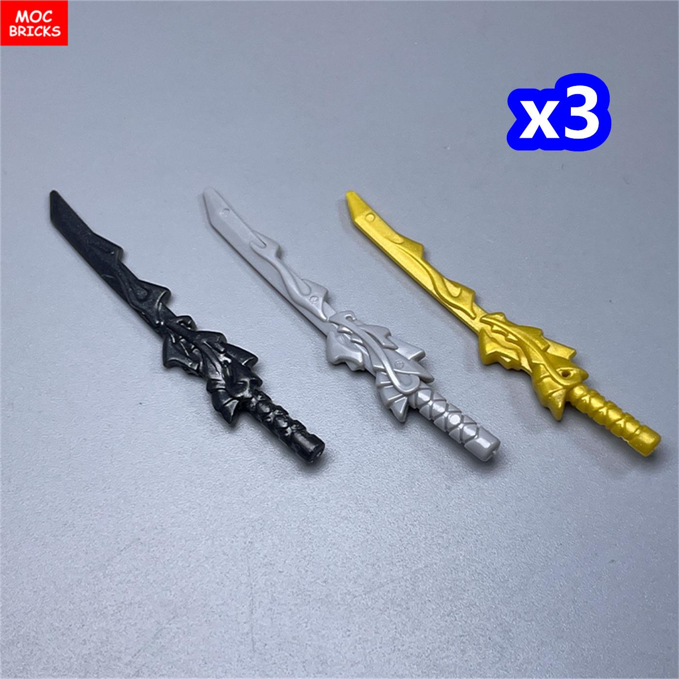 

9 шт. Цеглини MOC 4 см Фігурка Бойова Фігурка Ніндзя Меч Аксесуар Дракон Зібрані Конструктори Дитячі Іграшки