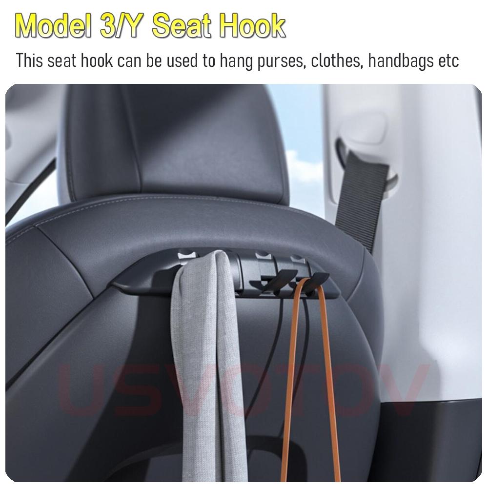 Car Seat Hook for Tesla Model Y Juniper Model 3 Accessories 2026 2026-2026 Seat Backrest Hook Front Seat Back Hanger Organizer