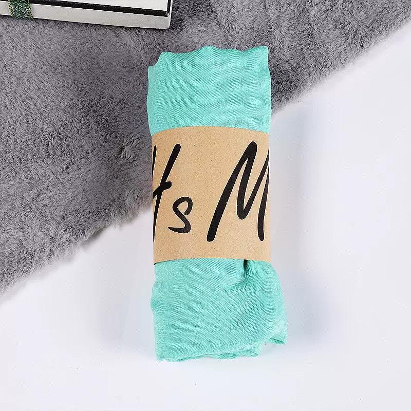 High-End Damen Baumwolle Leinen Seide Schal - Einfarbig, Winter Halswärmer, Monochromes Geschenk