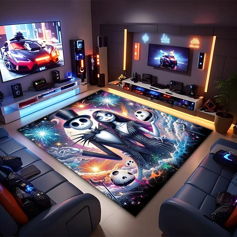 1PC The Nightmare Before Christmas Rug - Home Decoration Carpet For Living Room Bedroom Flooring Computer Chair Area Rug