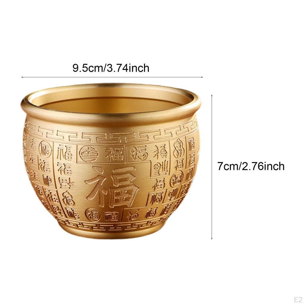 Decorative Feng Shui Table Bowl, Sturdy And Made of Chinese Brass, Symbol Fortune, Ideal for A .
