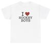 Maglietta I Love Heart Hockey Boys Abbigliamento Stupido Y2k Giocatori Gen Z Maglietta Grunge