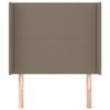 Maison Exclusive - Tête de lit avec oreilles Taupe 103x16x118/128 cm Tissu