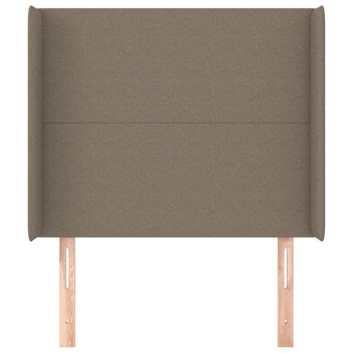 Maison Exclusive - Tête de lit avec oreilles Taupe 103x16x118/128 cm Tissu