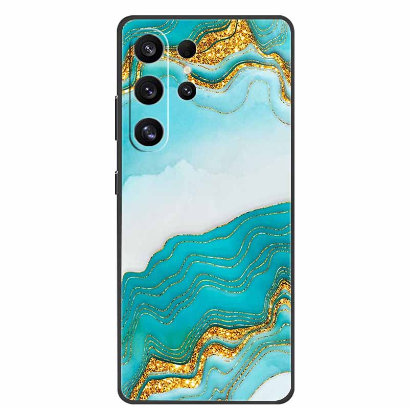 Phone Case For Samsung Galaxy S26 Ultra Colorful Painted Soft Silicone Bumper for Samsung S26 Ultra Case Marble Shockproof Cover