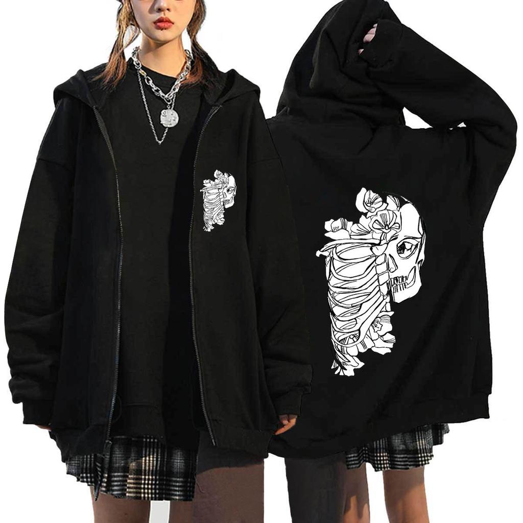 Women Hooded Sweater Art Letter Printing Zipper Hoodies Woman Y2K Hoodie Casual Soft Hoody Fleece Comfortable Streetwear