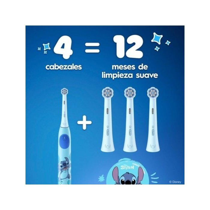 Cabezal de recambio Oral-B iO Kids 6+ Stich Pack de 4 unidades