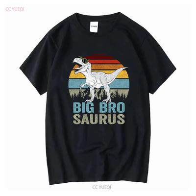 Bigbrosaurus T Rex Dino Big Bro Saurus Brother Boys Dinosaur Shirt Long or Short Sleeves Vintage Washed Homme Graphic