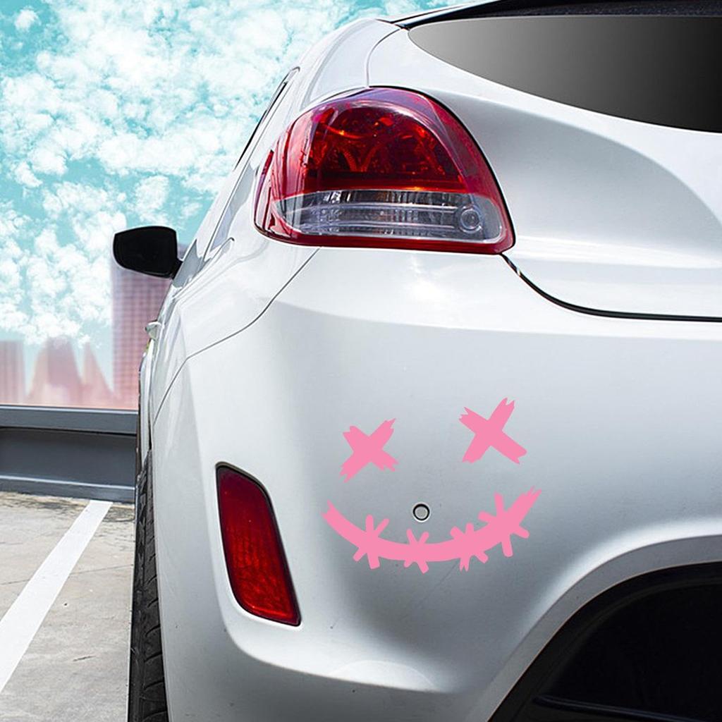 Smile Face Car Sticker - Car Decorative Smile Face Decal Waterproof, Funny Smile Car
