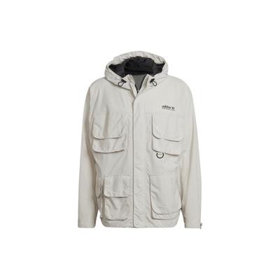 Originals Trefoil Adv St Mp Wb Solid Sportovní bunda s kapucí Pánská svrchní oděv Bílá HF4794