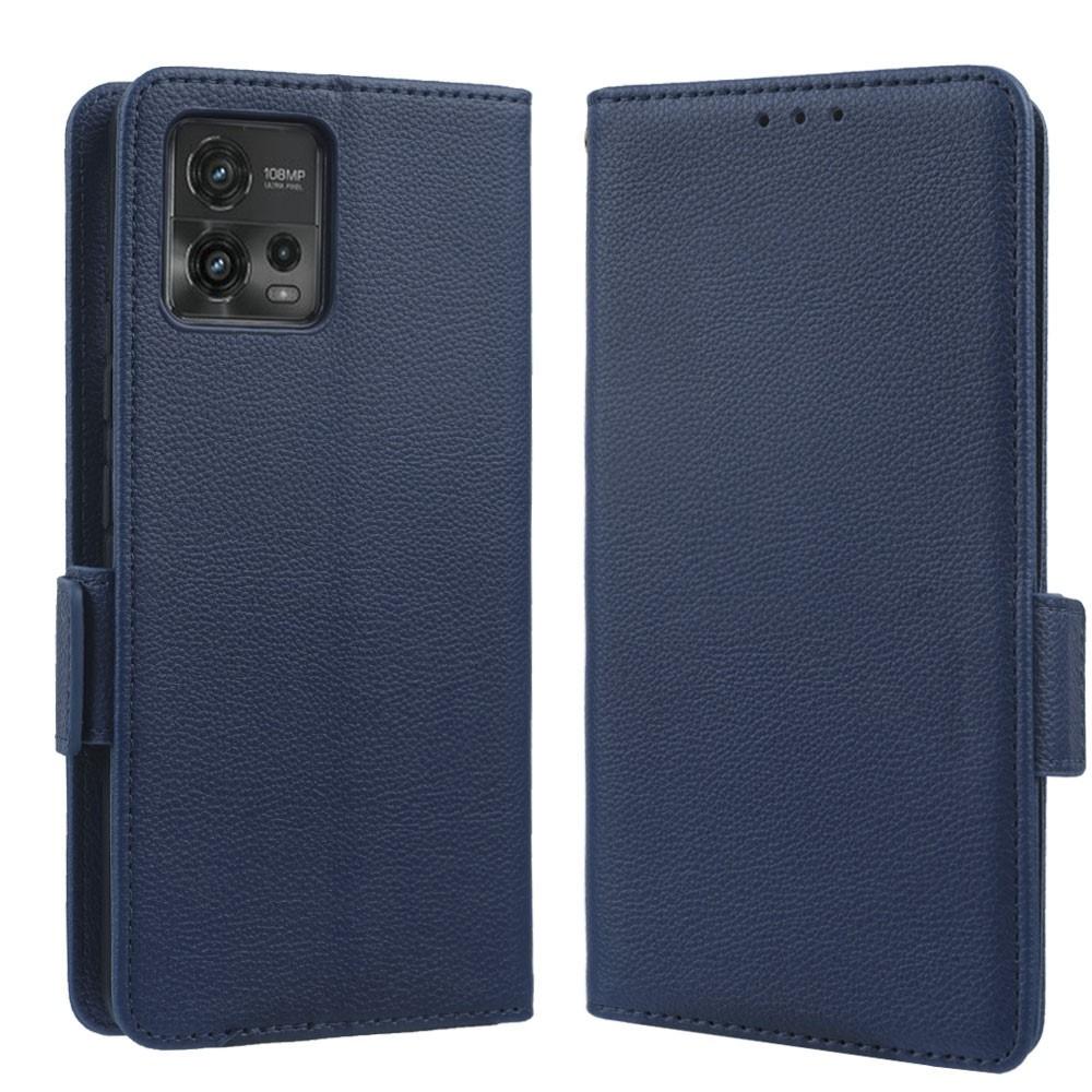 Flip Case for Motorola Moto G72, Wallet Thin Magnet, Navy Blue