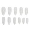 2 Box Nail Tips, Ultra Thin False Nails Long Clear Fake Nails Half Frosted Coffin Nail Tips with Clear Box for Nail Salons (Almond)