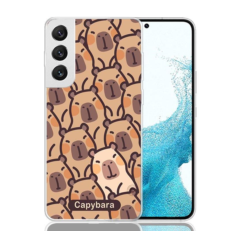 Coque de téléphone Animale Cartoon Capybara Drôle Pour Samsung Galaxy S26 Ultra S23 S24 S25 Edge S20 FE S21 S22 Plus Coque Souple Imprimée