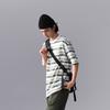 Li Ning CF Water Flow Full Print Striped Round Neck Pullover Comfortable Cool Loose Short Sleeve T-Shirt Men T-Shirts Dark-Green ATSU631-1
