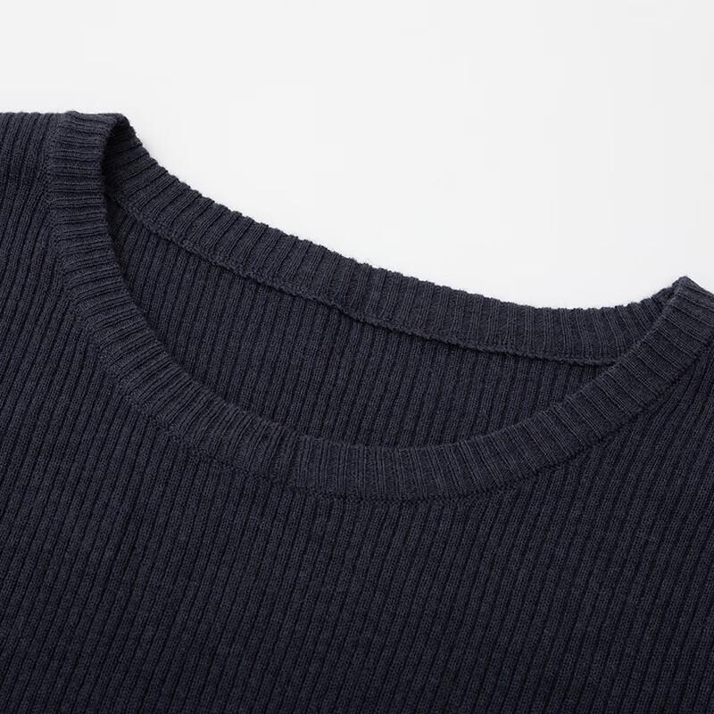 JOY SPEAKER Pleated Round Neck Knit Top