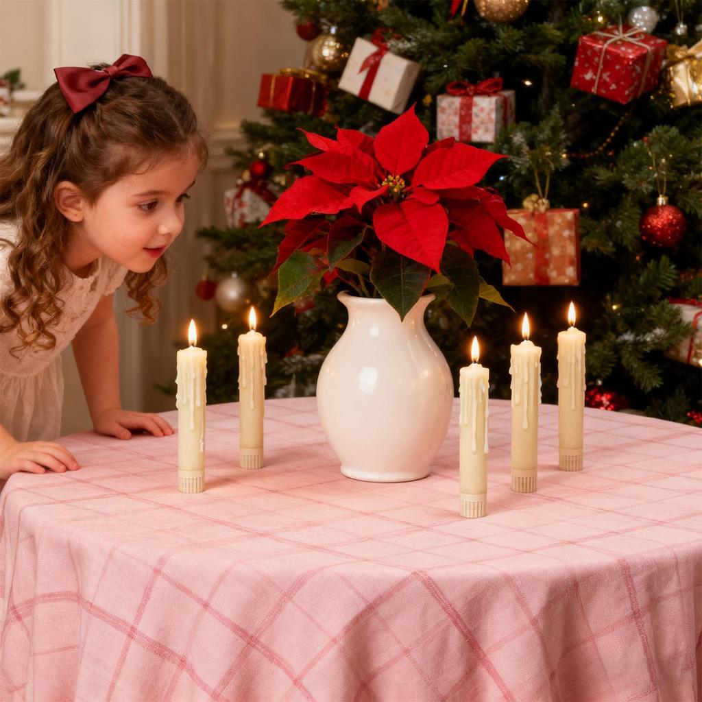 LED Candles 6-Piece Electronic Decor Lights Flickering Flameless Candles For Halloween Wedding Christmas Home Outdoor Party Room