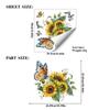 Butterfly and Sunflower Window Sticker Colorful Window Cling Decoration for Home Bedroom Living Room Glass Decor