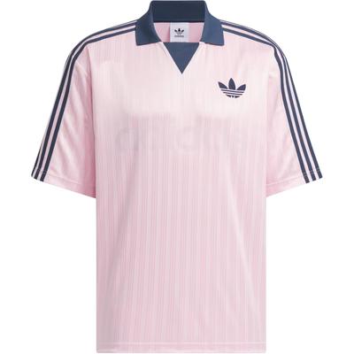 Originals Logo Color Block Gestreiftes Locker Geschnittenes Kurzarm-T-Shirt Herren Tops Pink JX8982