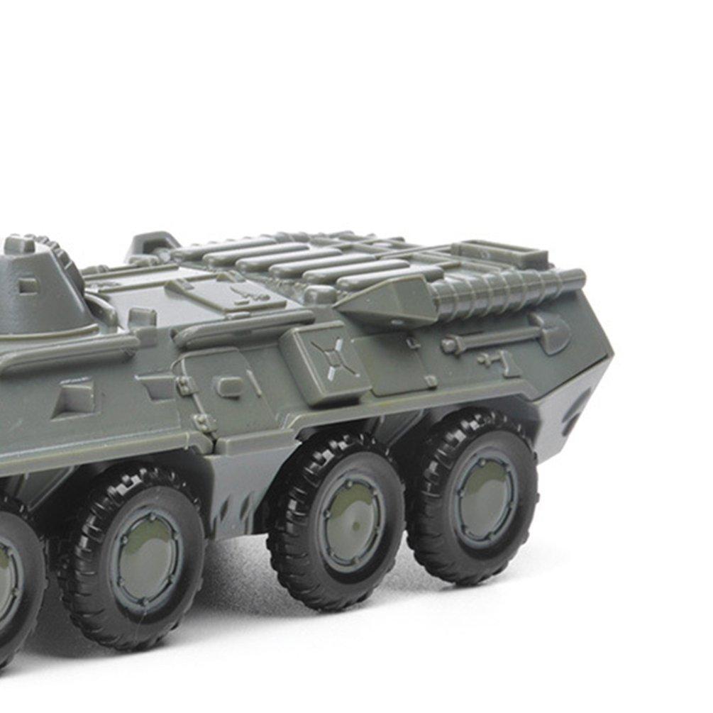 Ensemble De 2 Camions Blindés 1:72 - Modèles 4D En Plastique Vert Et Jaune | DIY Jouet Militaire