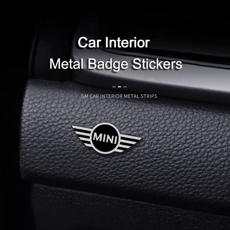 5Pcs/10Pcs Mini Aluminum Car Decorative Stickers For MINI Cooper R56 F56 R50 JCW Cabrio Aceman Countryman Clubman WORKS Roadster Ulqch44