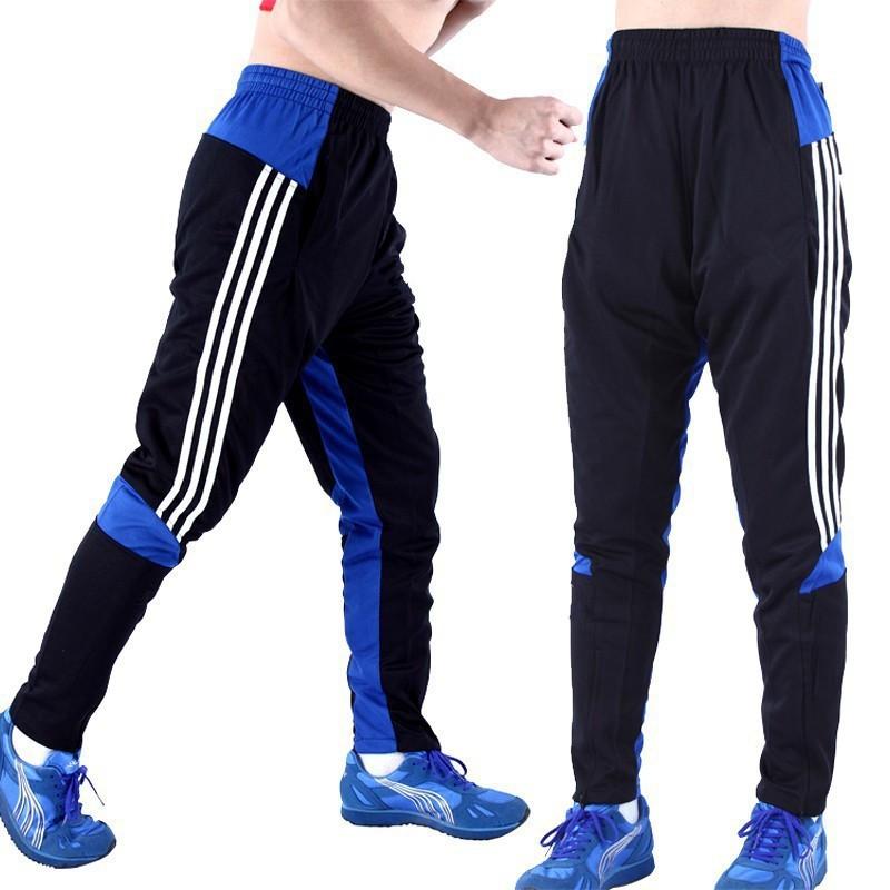 Pantaloni da Tuta Elasticizzati da Uomo con Tre Strisce, Tasche Laterali con Zip e Zip alla Caviglia