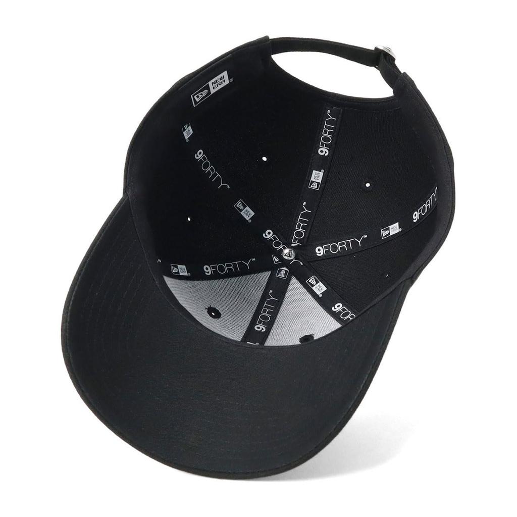 New Era Cap 9FORTY Long Visor Cloth Strap Rhinestone Script Logo 15128918 NER37C6450 Black Women's