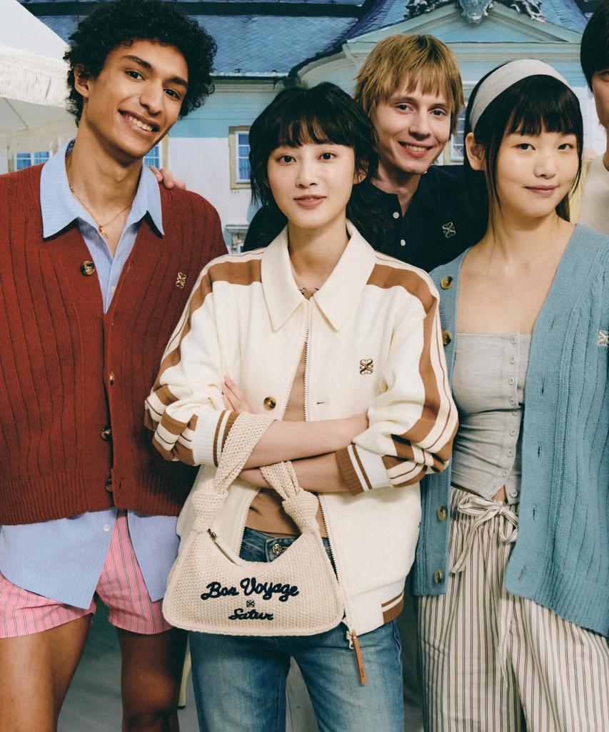 Satur Rawton Collar Track Zip-Up Jacket Resort Cream