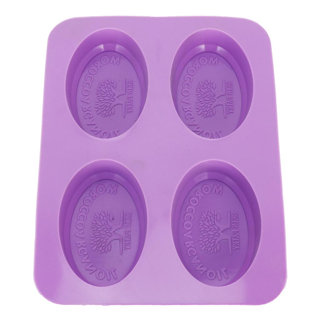 Forma silikonowa na ciasto 4-gniazdowa owalna forma na świece aromatyczne ręcznie robione formy do mydła do DIY narzędzie do pieczenia