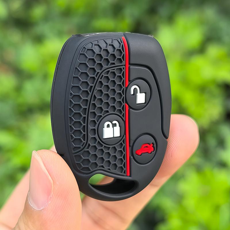 

Silicone Remote Key Cover For Ford Fiesta Mk7 Mk5 Mk6 Mondeo Focus 2 Mk2 Transit Ka Fusion C-MAX S-MAX Keychain Car Key Case чорний