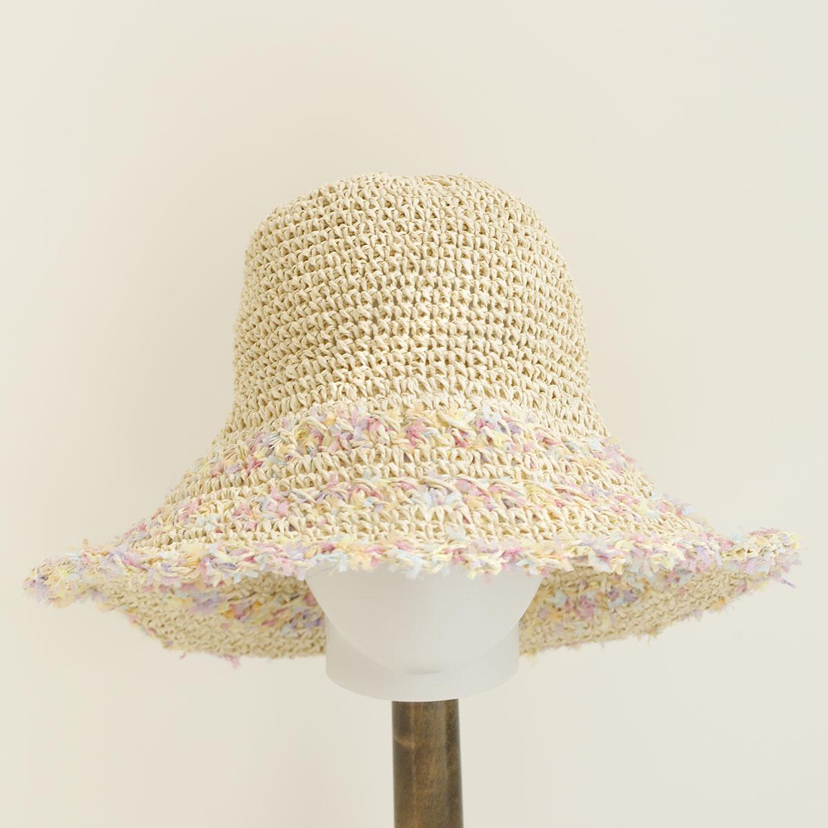 Garden Supplies My Women's 2026 New Handmade High Quality Colorful Flower Sun Hat Floppy Summer Hats For Beach Panama Straw Dome Bucket Hat 56-58Cm