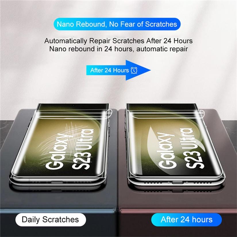 Easy Installation Hydrogel Film For Samsung Galaxy S25 S24 S23 Ultra S22 S21 Plus Note 20 Ultra Full Cover Screen Protector