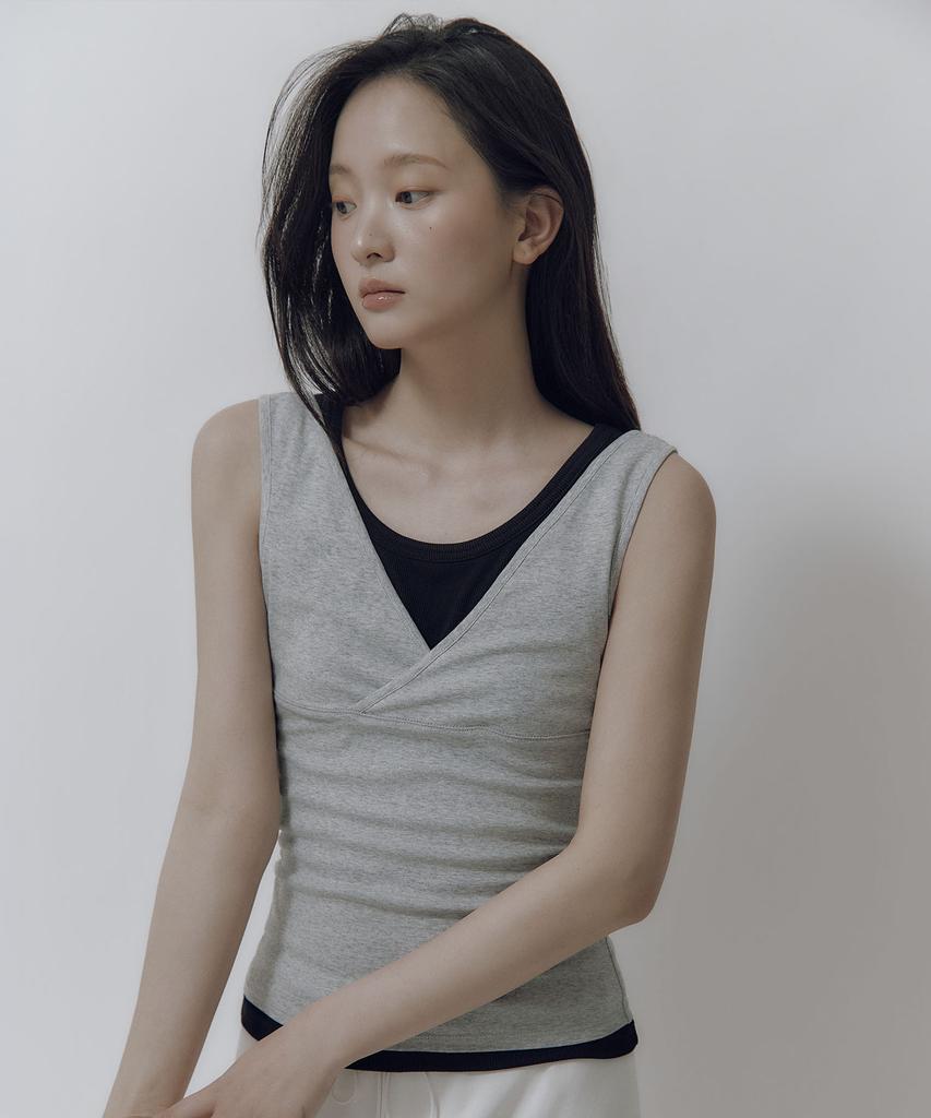 Lugkaeseuteu Renata Cross V-Neck Sleeveless / Renata Cross V Neck Sleeveless_4Colors