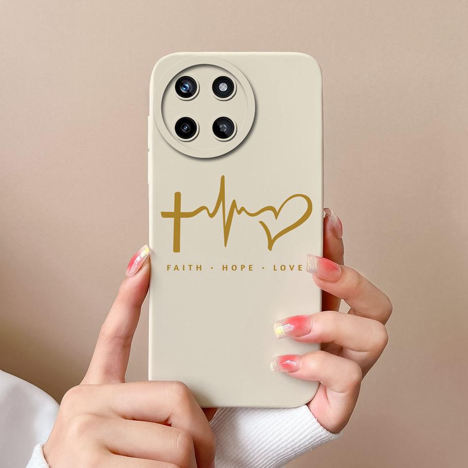 For OPPO Realme 11 4G Phone Cases Fashion Shell Soft Liquid Silicone Camera Protection Back Cover For Realme11 Anti Choc Funda