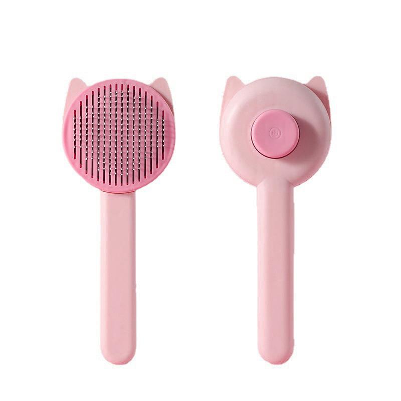 

Cat comb to remove floating hair Cat with vortex self-cleaning comb Pet hair removal brush Cat supplies Long hair comb brush OPP Bag
