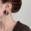 Trendy European & American Leopard Print Leather Hoop Earrings - Retro, High-End Light Luxury with Niche Personality