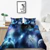 Star Printing Bedding Single Double Bed Full Size 3D Microfiber Universe Printing Pillowcase and Quilt Cover 2/3 Comfortable Home Decoration
