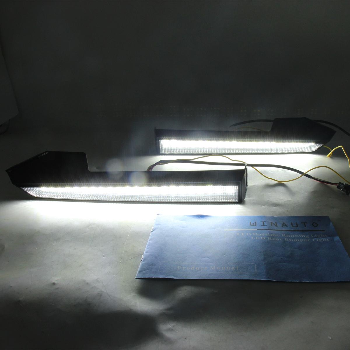 

For Toyota Tacoma 2012-2015 1 Pair Car Headlight Lower Trim Light LED DRL Light Turn Signal Lamp Type A