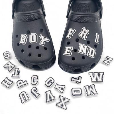 37pcs Full Set Unisex Letter Number Charm Shoe Decoration Pins Kids Clogs Jeans Women Men Shoe Charms Accessories Summer