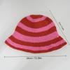 Women's Cute Braided Striped Bucket Hat - Versatile Knitted Cap for Casual Wear, Skiing, and Travel