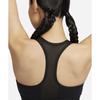 Nike Sutiã esportivo Dri-Fit de suporte médio Swoosh com zíper frontal Sutiã esportivo feminino preto FN2732-010