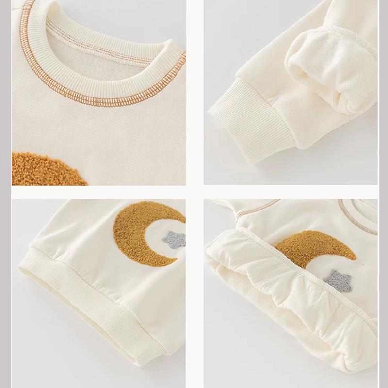 Tute per Bambini Primavera Autunno Felpa Carina a Manica Lunga + Pantaloni Abbigliamento Casual per Bambini e Bambine