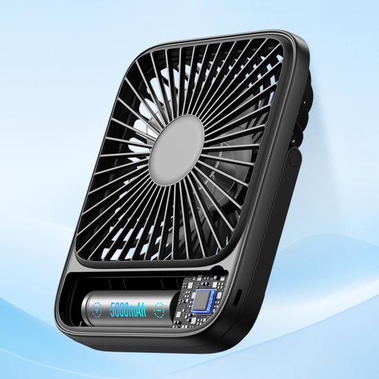 Rechargeable Portable Fan Electric Mini Fan with Brushless Motor 4 Speeds Strong Airflow