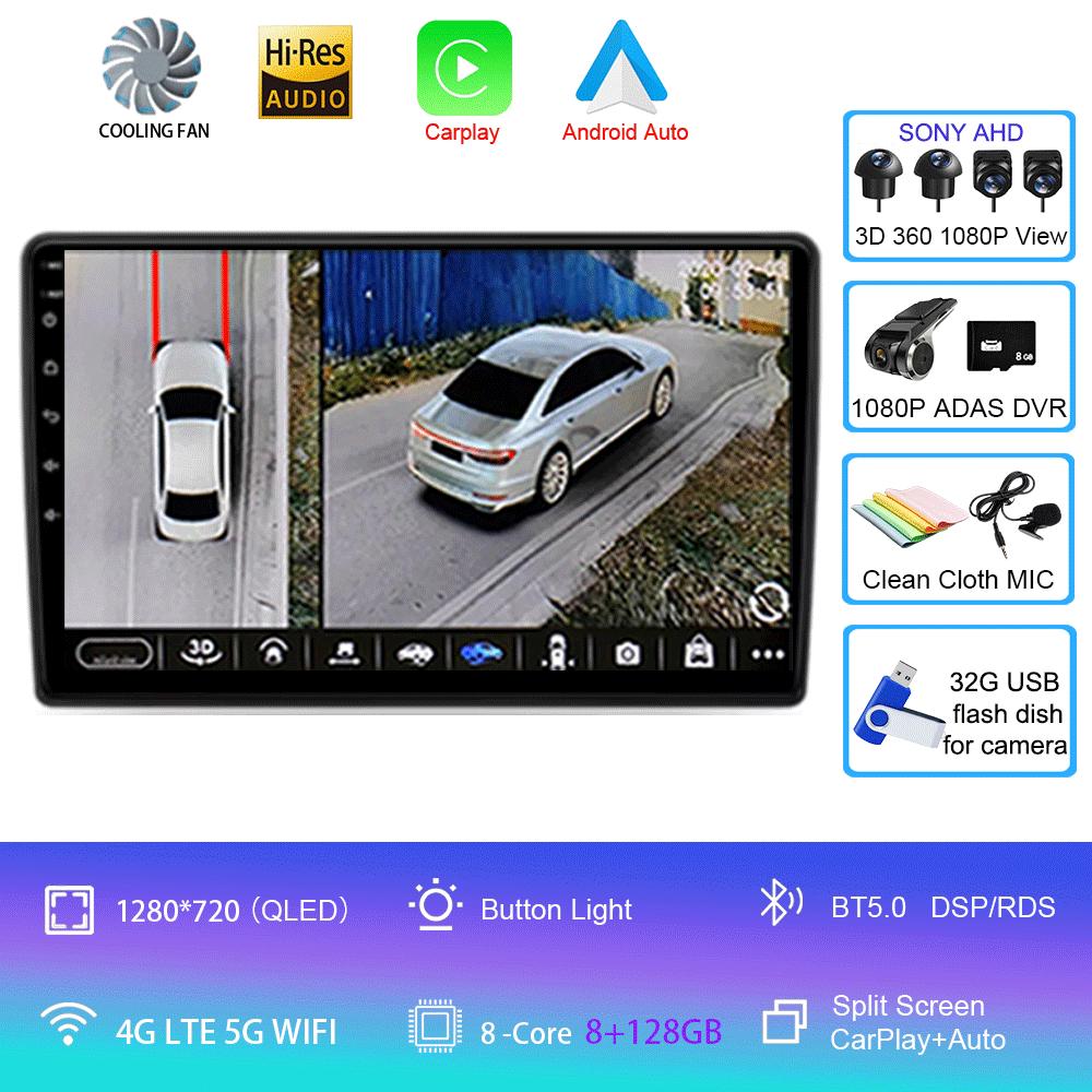 For Toyota Corolla Auris 2013 -2016 Android 14 Car Radio 4G GPS Navigation Carplay Audio Stereo Multimedia Auto DVD 2Din 2 Din
