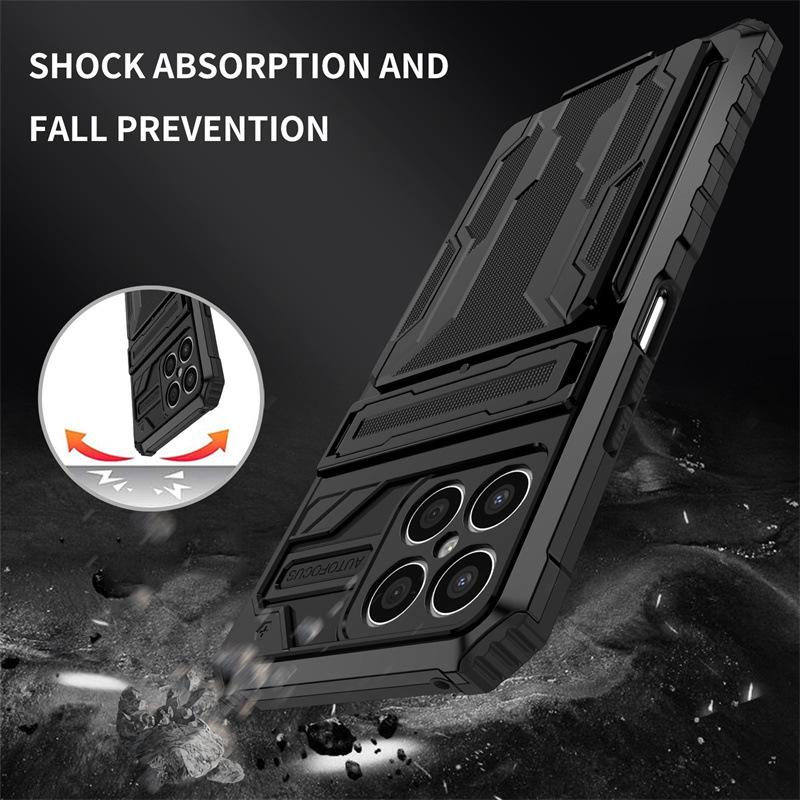 Huawei Honor X8/X30I Multifunctional Magnetic Car Phone Case with Diamond Card Holder