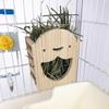 Holz Futternapf und Heuraufe für Haustiere (Kaninchen, Meerschweinchen, Chinchillas)