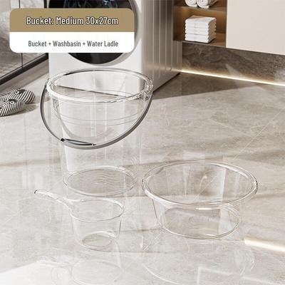 ZISIZ Transparent Portable Plastic Bucket